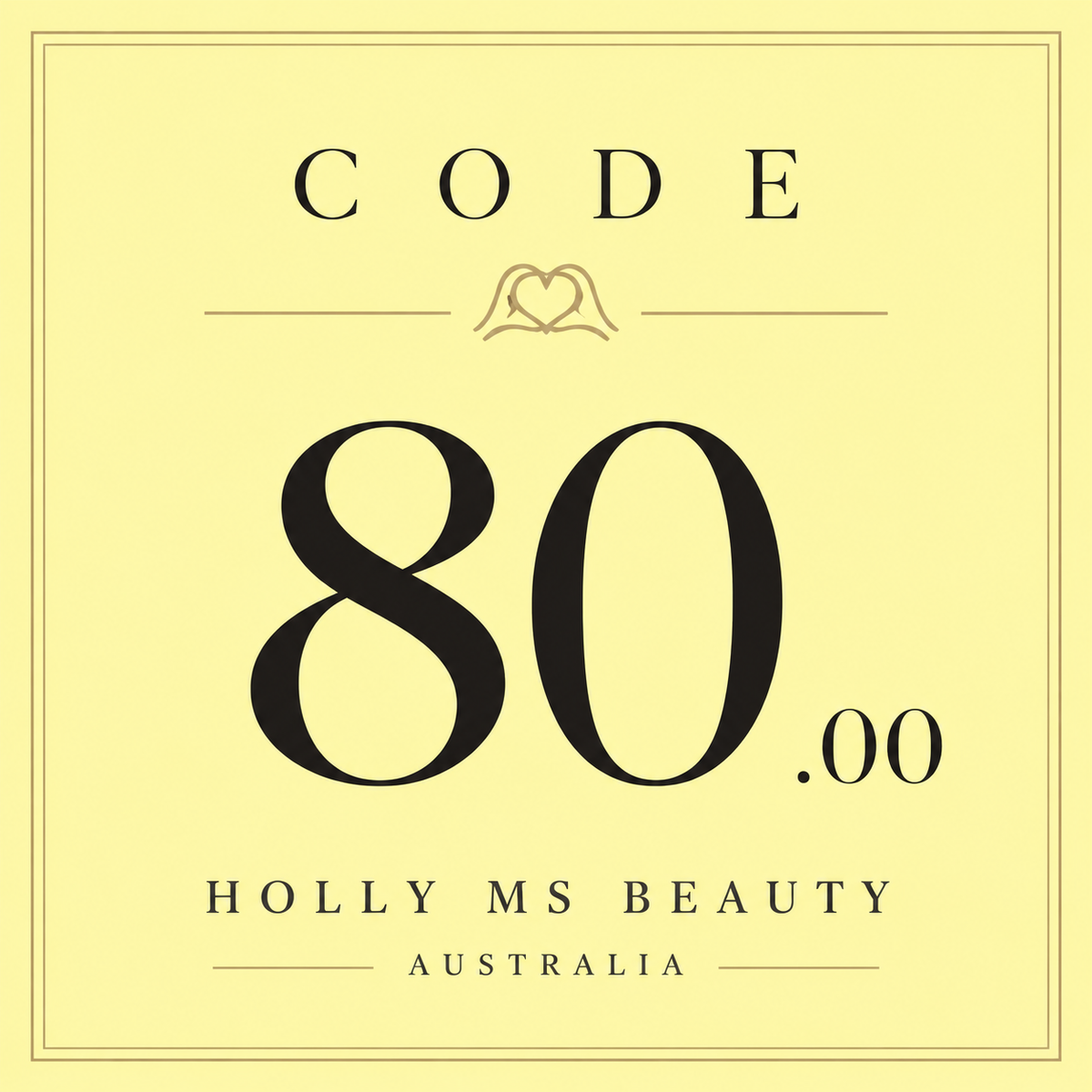 PRE-ORDER CODE $80