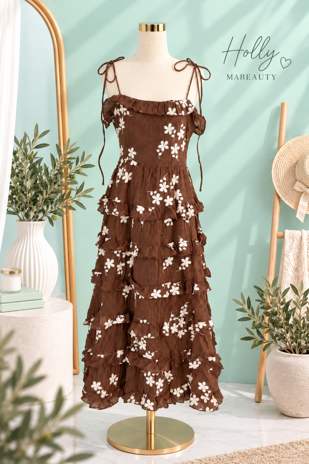 BROWN DRESS