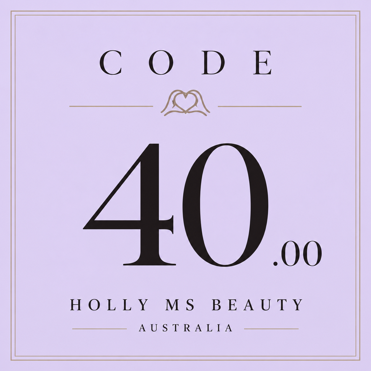 PRE-ORDER CODE $40