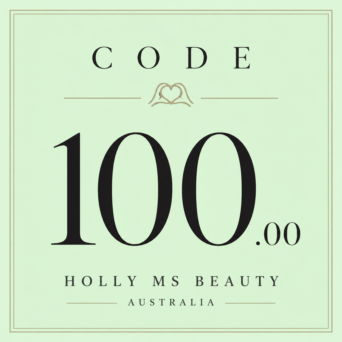 PRE-ORDER CODE $100